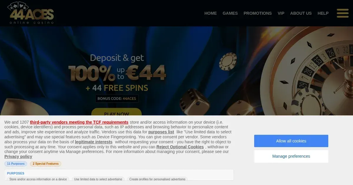 44aces casino